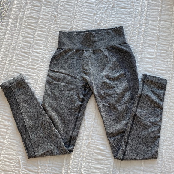 Gymshark Flex High Waisted Leggings- Grey/Pink- Small - Picture 2 of 3